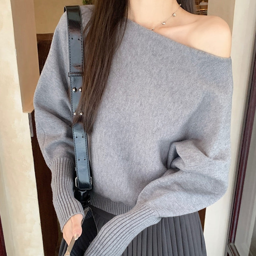 Lazy Off-neck Sweater Bottoming Shirt