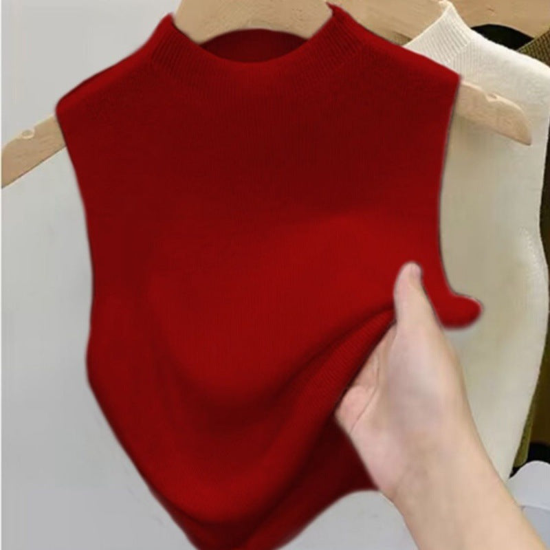 Knitted Strappy Sleeveless Tank Top