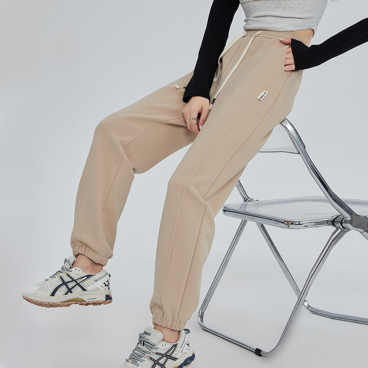 Fleece-lined Thickened Windproof Trousers Pants