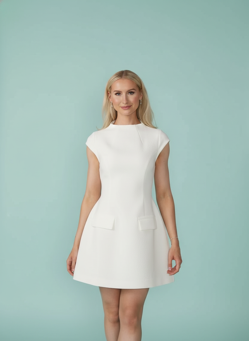 Mini Slim Fit Waist Zip Up Dress