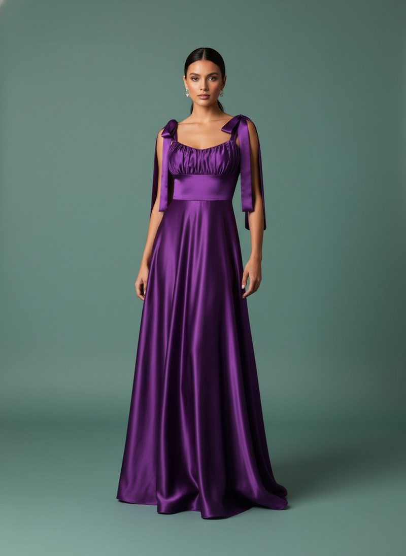 Sleeveless Camisole Gown Bridesmaid Evening Dress