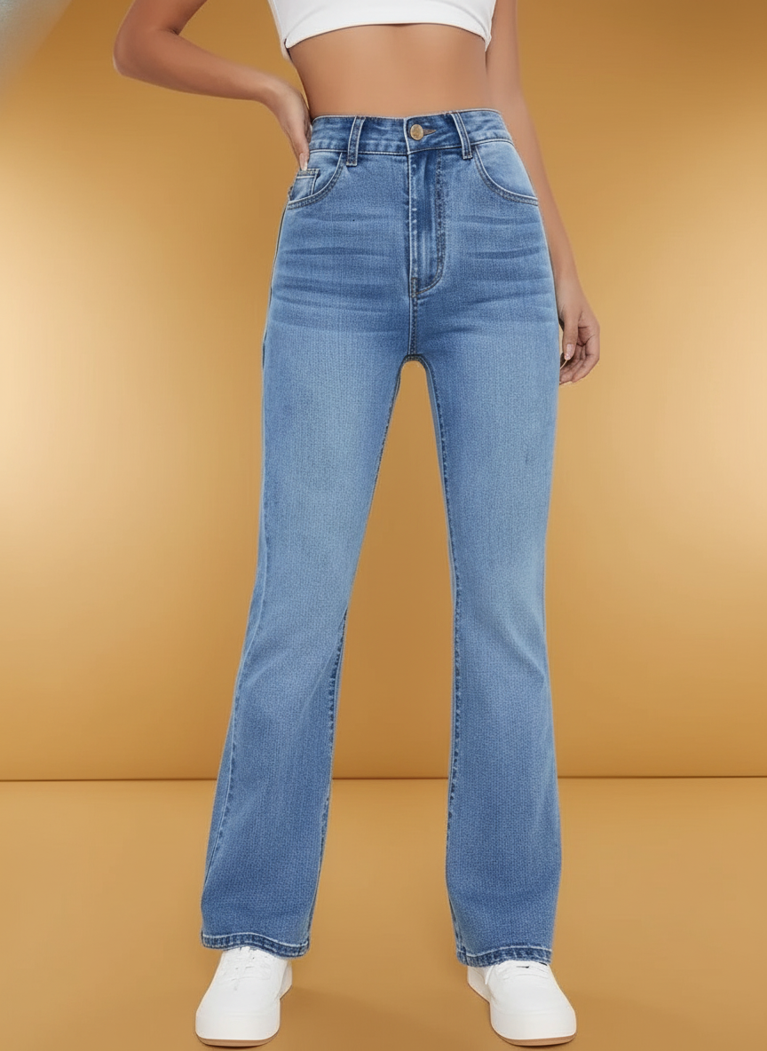 European And American Style Skinny Light Blue Jeans