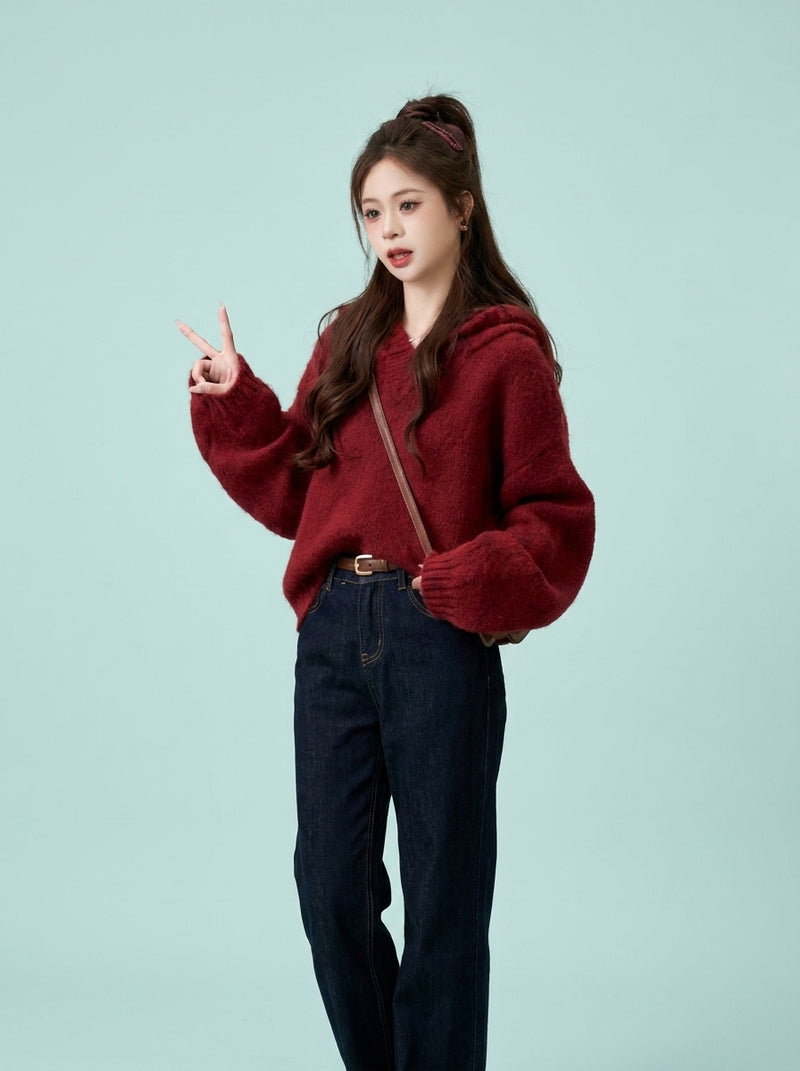 Design Temperament Soft Glutinous Sweater Top