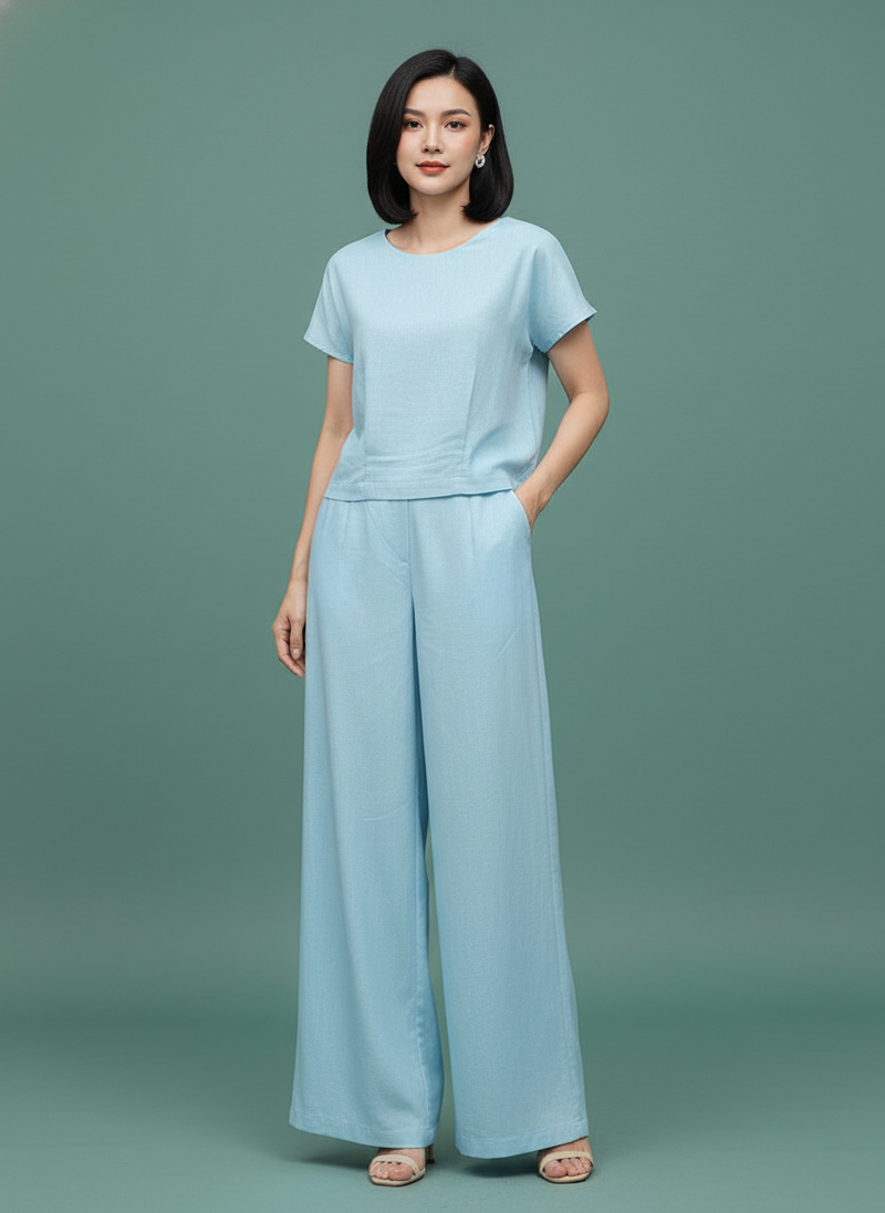 Short Sleeved Temperament Commuting Two-piece Set