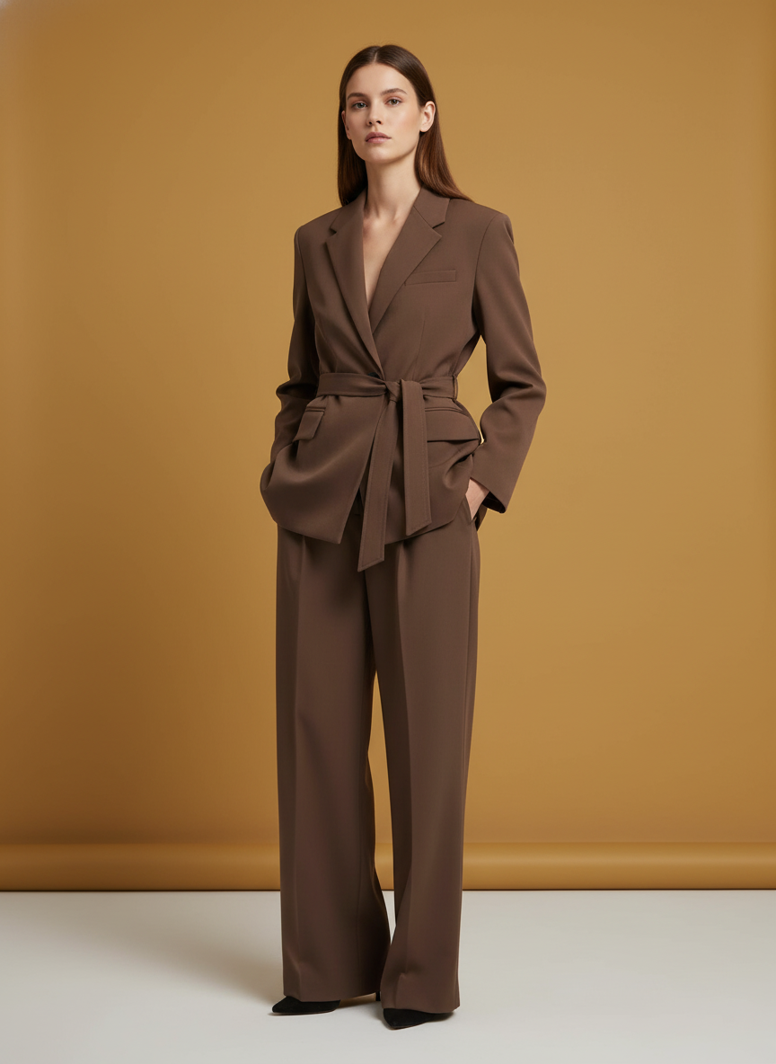 Belted Blazer And Pants