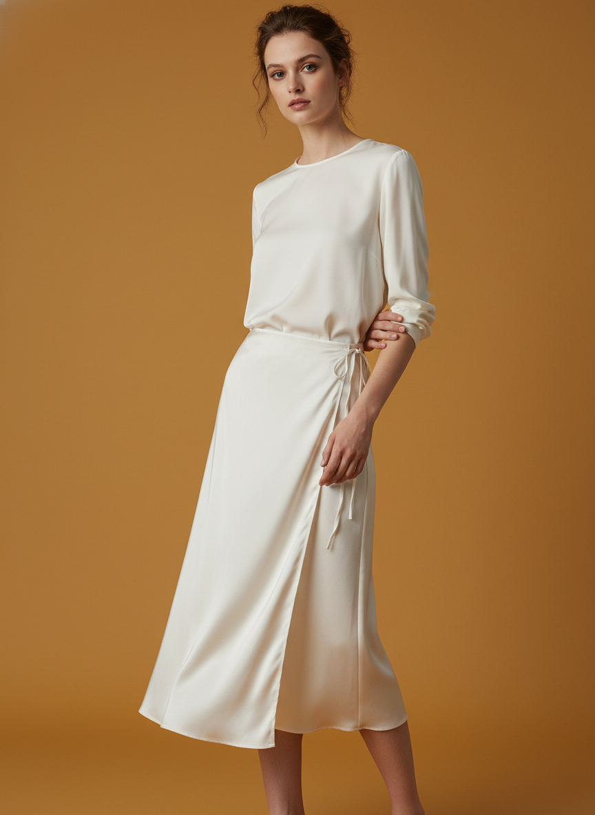 High Waist A- Line Skirt Slimming Large Hem Umbrella