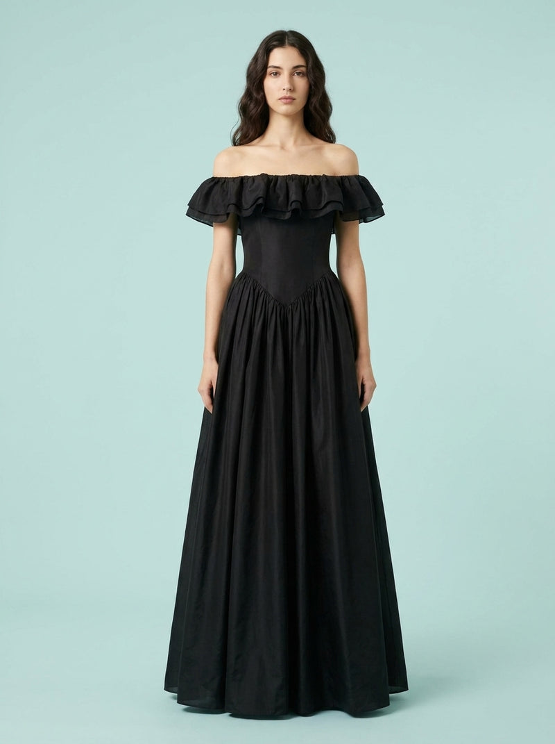 French High-end One Shoulder Dress In