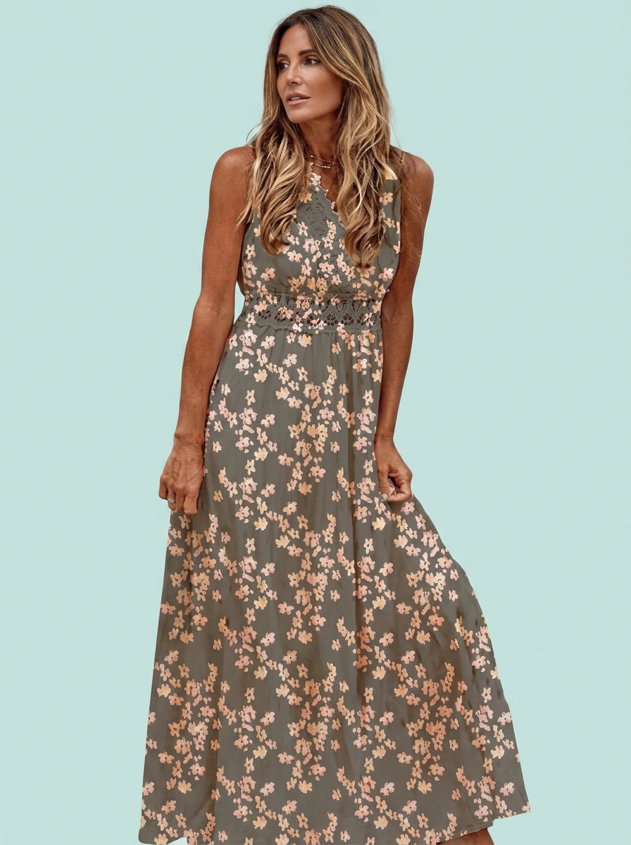 Bohemian Style Sleeveless Printed Dress