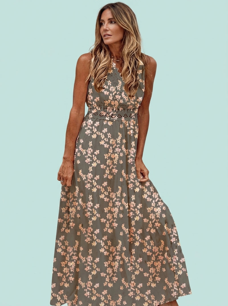 Bohemian Style Sleeveless Printed Dress