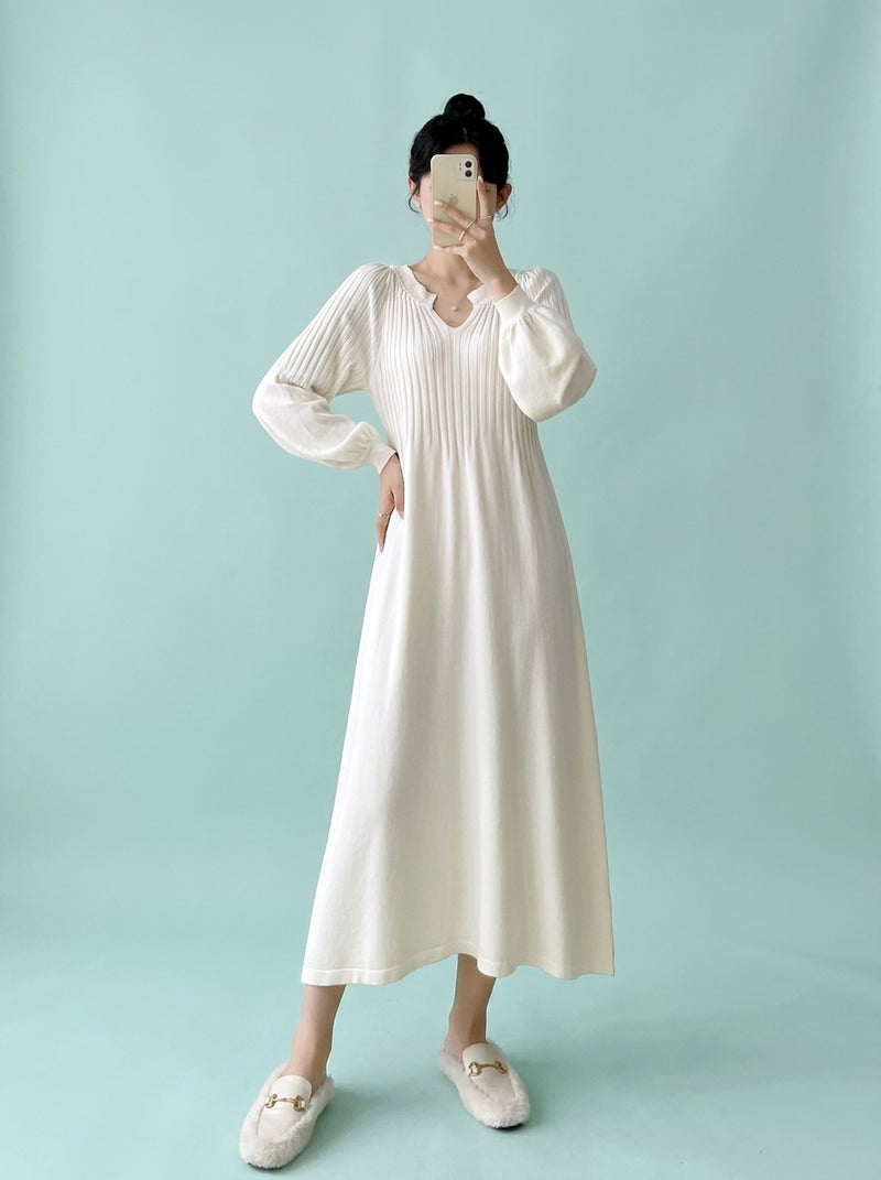 Long Sweater Dress Over The Knee Wear Loose Plus Size