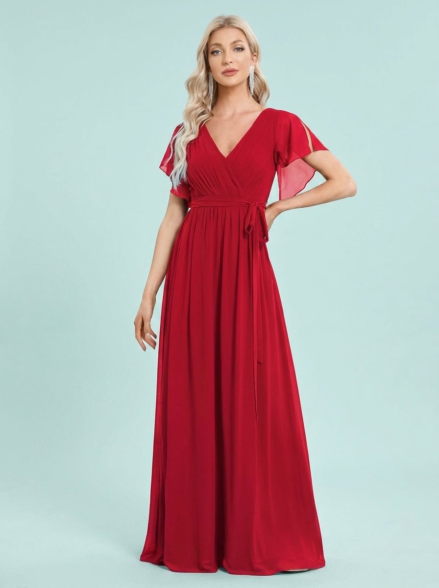 Sexy V-neck Chiffon Dress