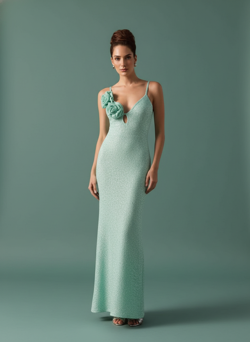 Mint Green Sequin Sling Dress