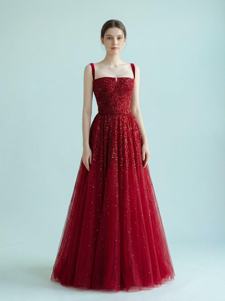 Sequin Sling High-grade Princess Engagement Dress