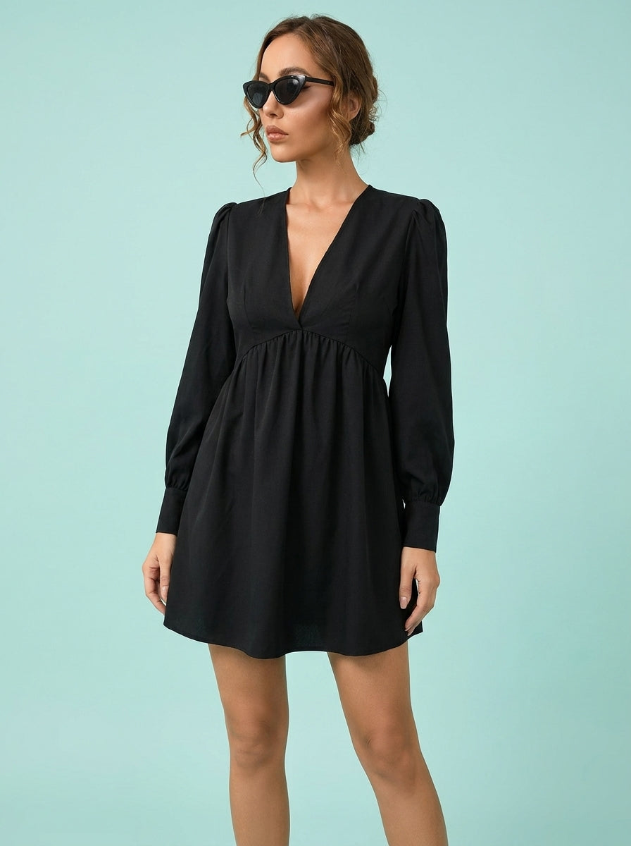 Personality Puff Sleeve Dress