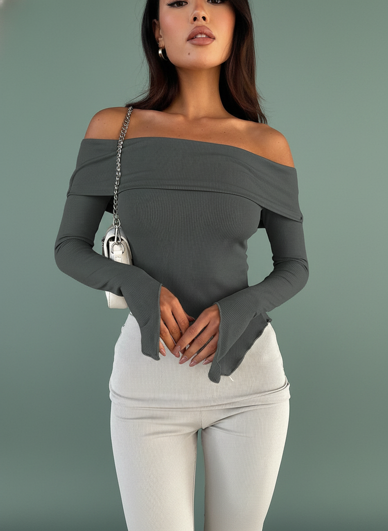 Selling Off-shoulder Long Sleeve Top