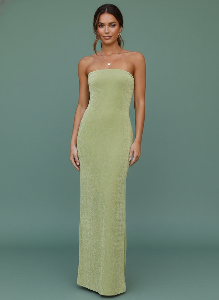Tube Top Dress Off-the-shoulder Sheath
