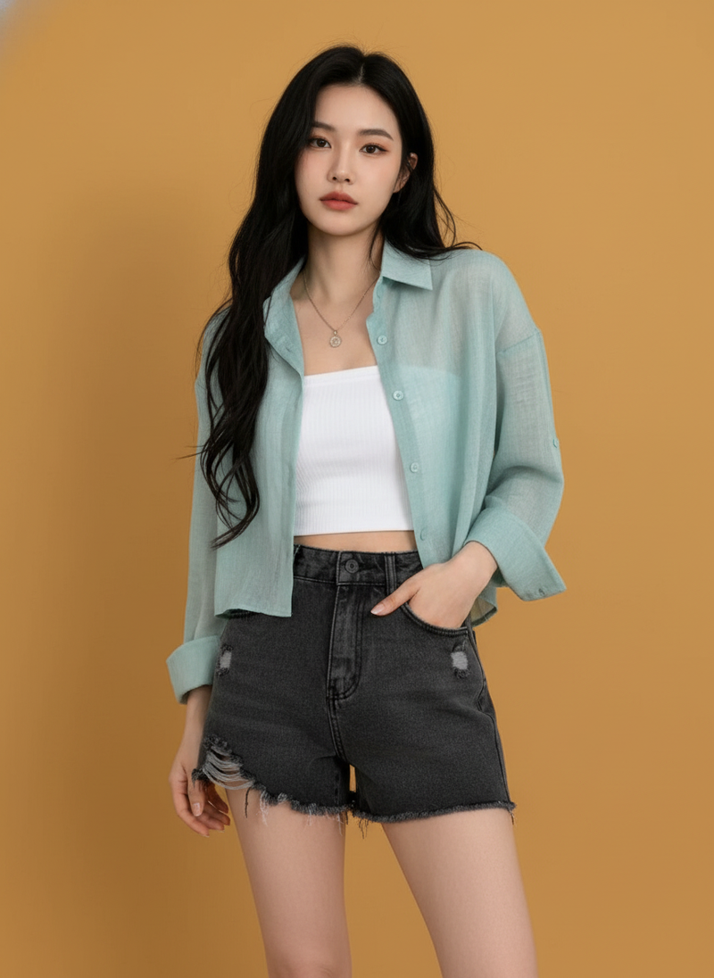 French Top High-grade Cardigan Blouse Shirt