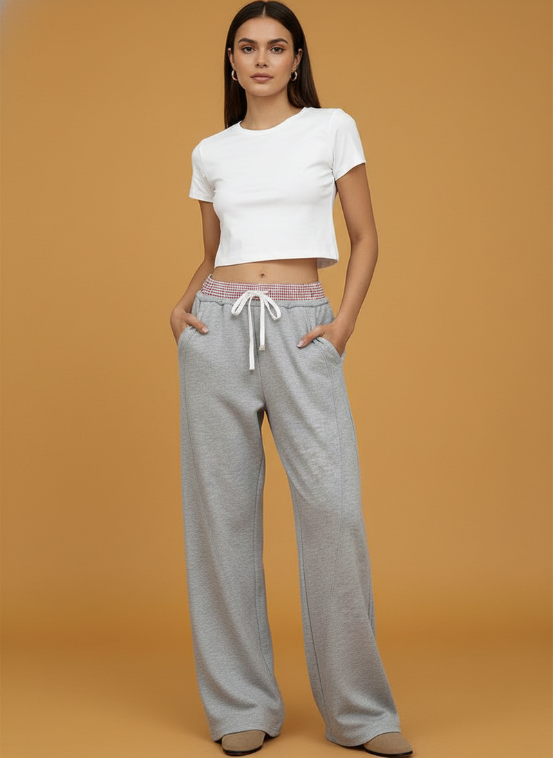 Straight-leg Trousers Pants