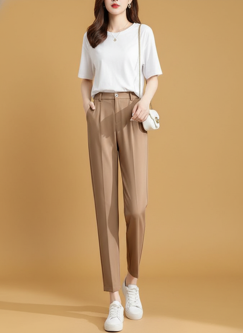 White Suit Pants And Loose