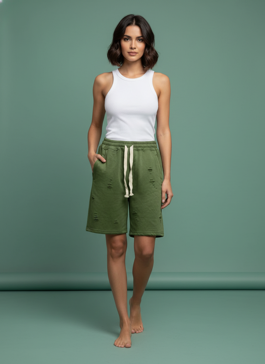 Solid Color Shorts Loose Breathable