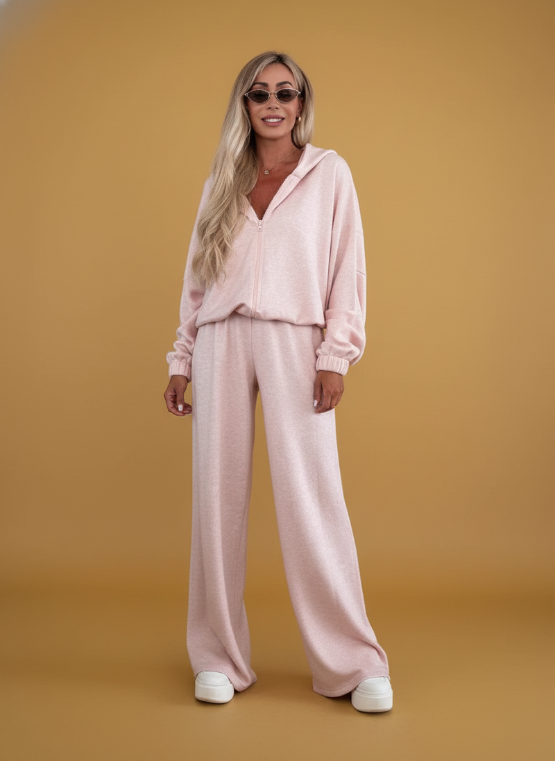 Elastic Trousers Two-piece Set