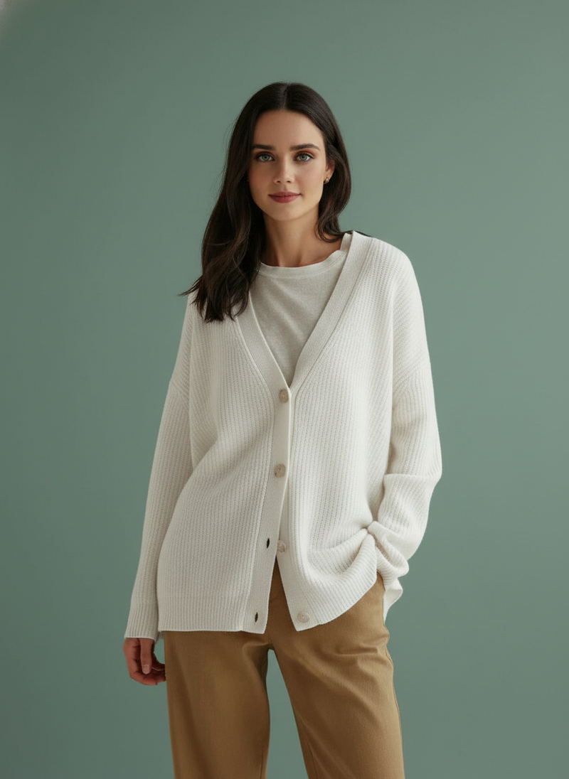 V-neck Flattering Knit Cardigan