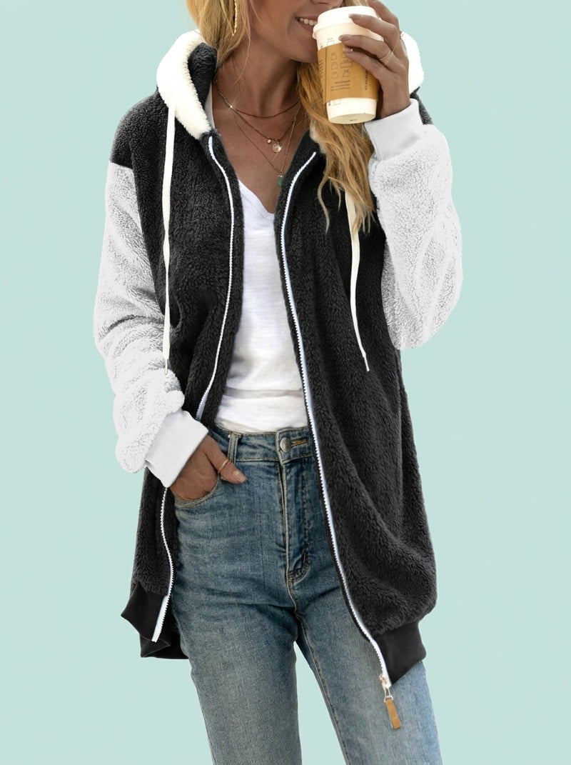 Coat Loose Plaid Fur Cardigan Sweater