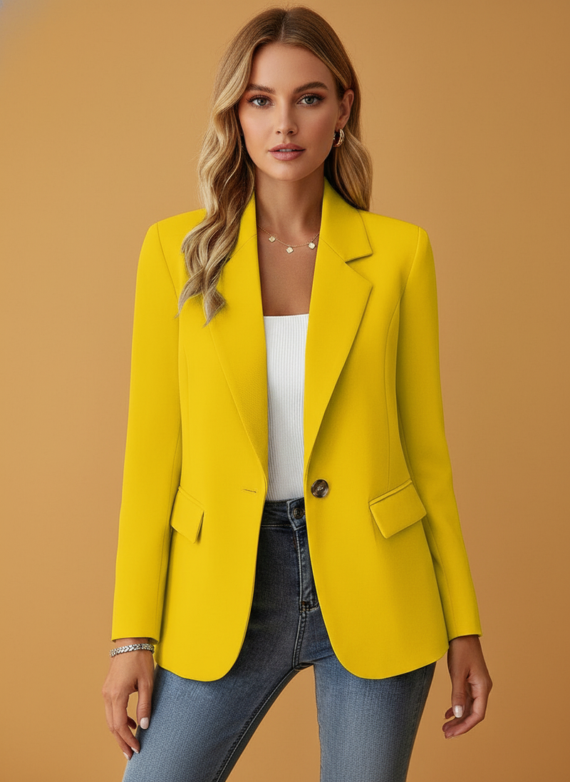 Blazer Long-sleeved Solid Color Cardigan Small Suit Jacket