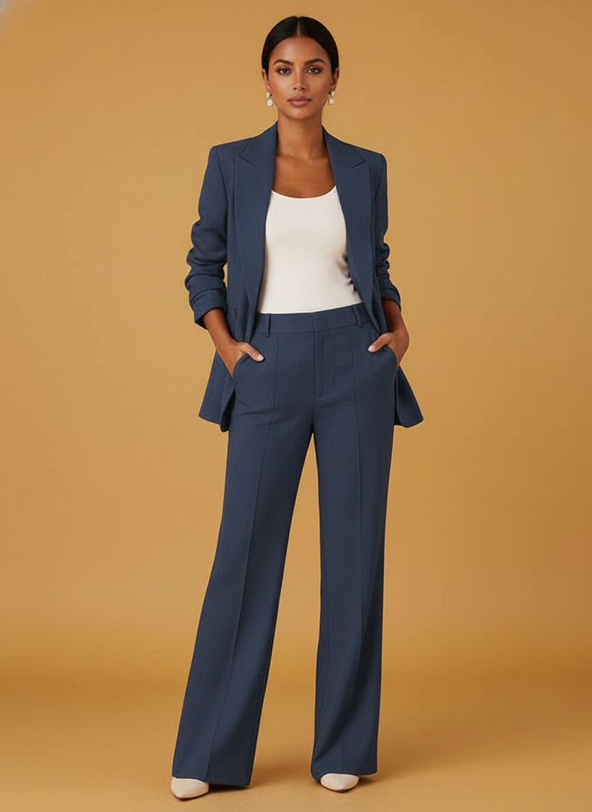 Ins Button Suit Long-sleeved Lapel Blazer Jacket And