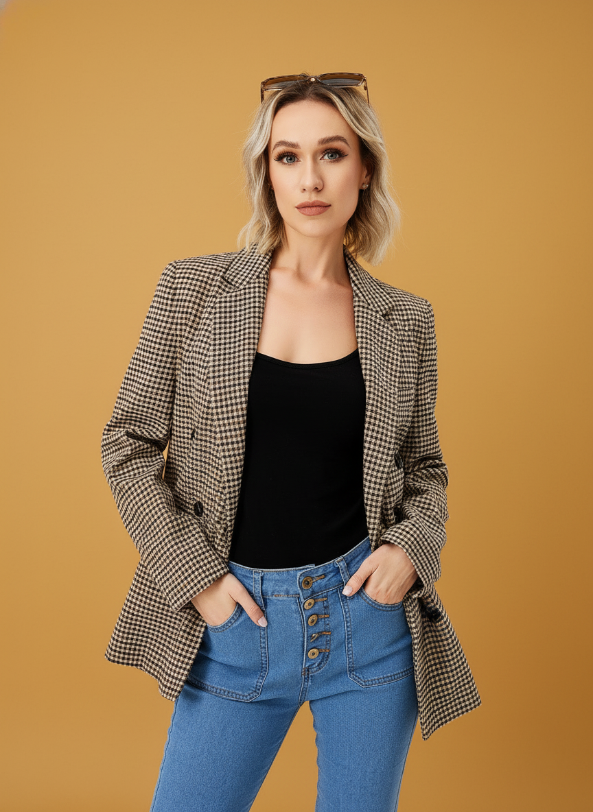 Blazer Jacket Long Sleeve Work 0ffice Lapel