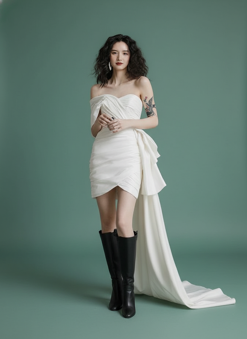 Light Wedding Gown Short