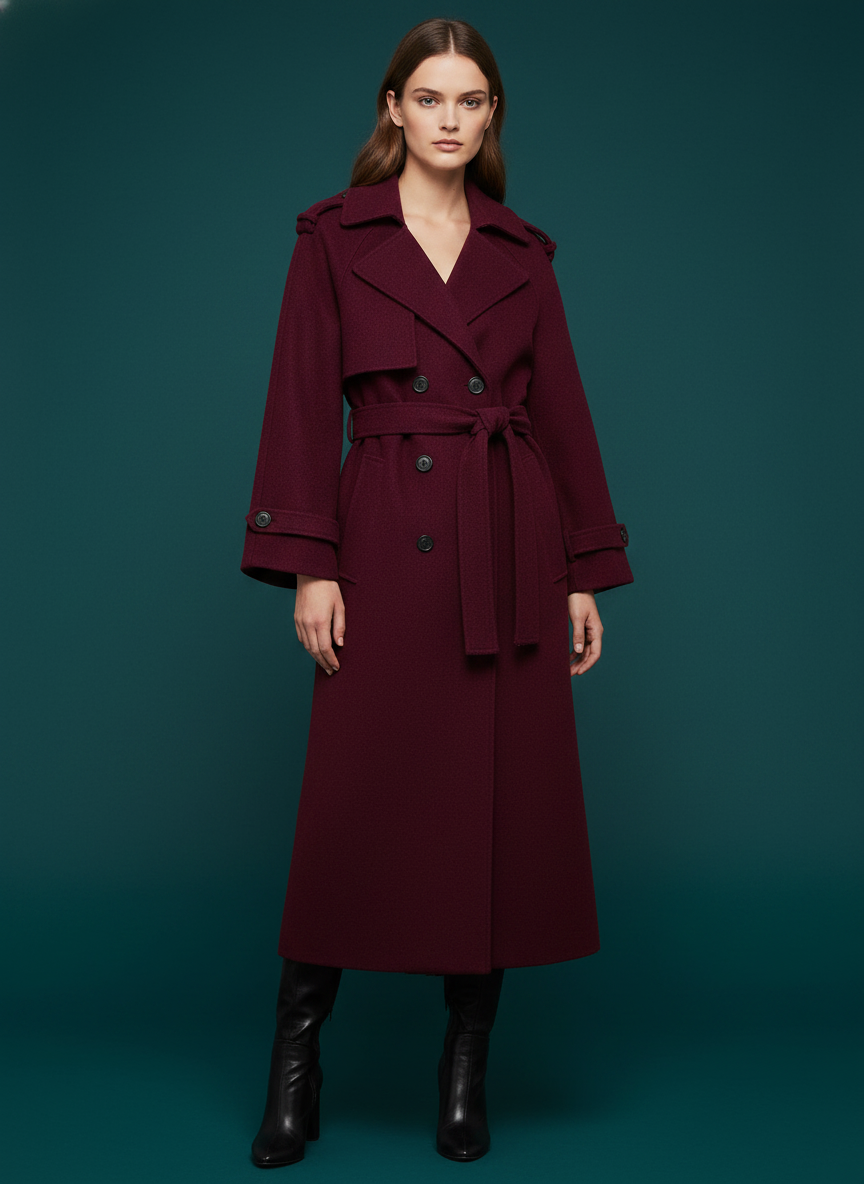 Double-breasted Coat Woolen