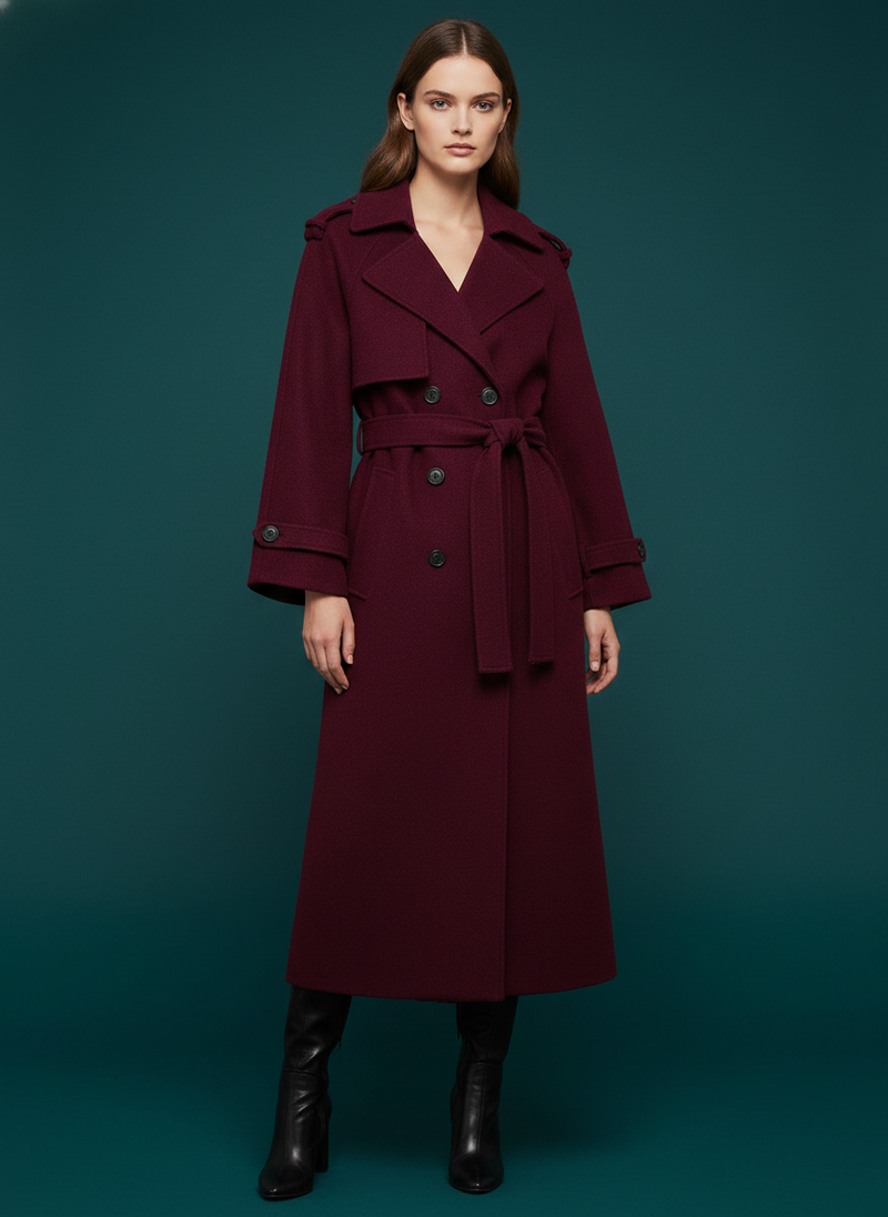 Double-breasted Coat Woolen