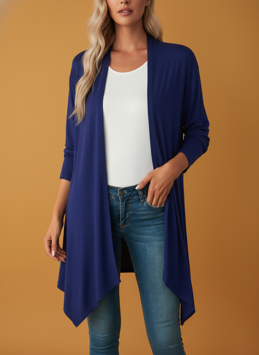 Solid Color Long Sleeve Cardigan Jacket Shirt