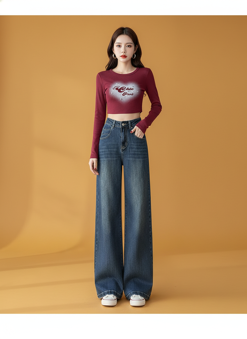 Stretch High Waist Jeans Vintage