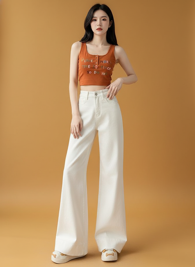 High Waist Wide Leg Jeans Loose