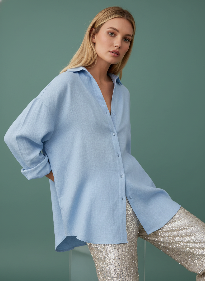 Solid Color Long Sleeves Cardigan Coat Blouse