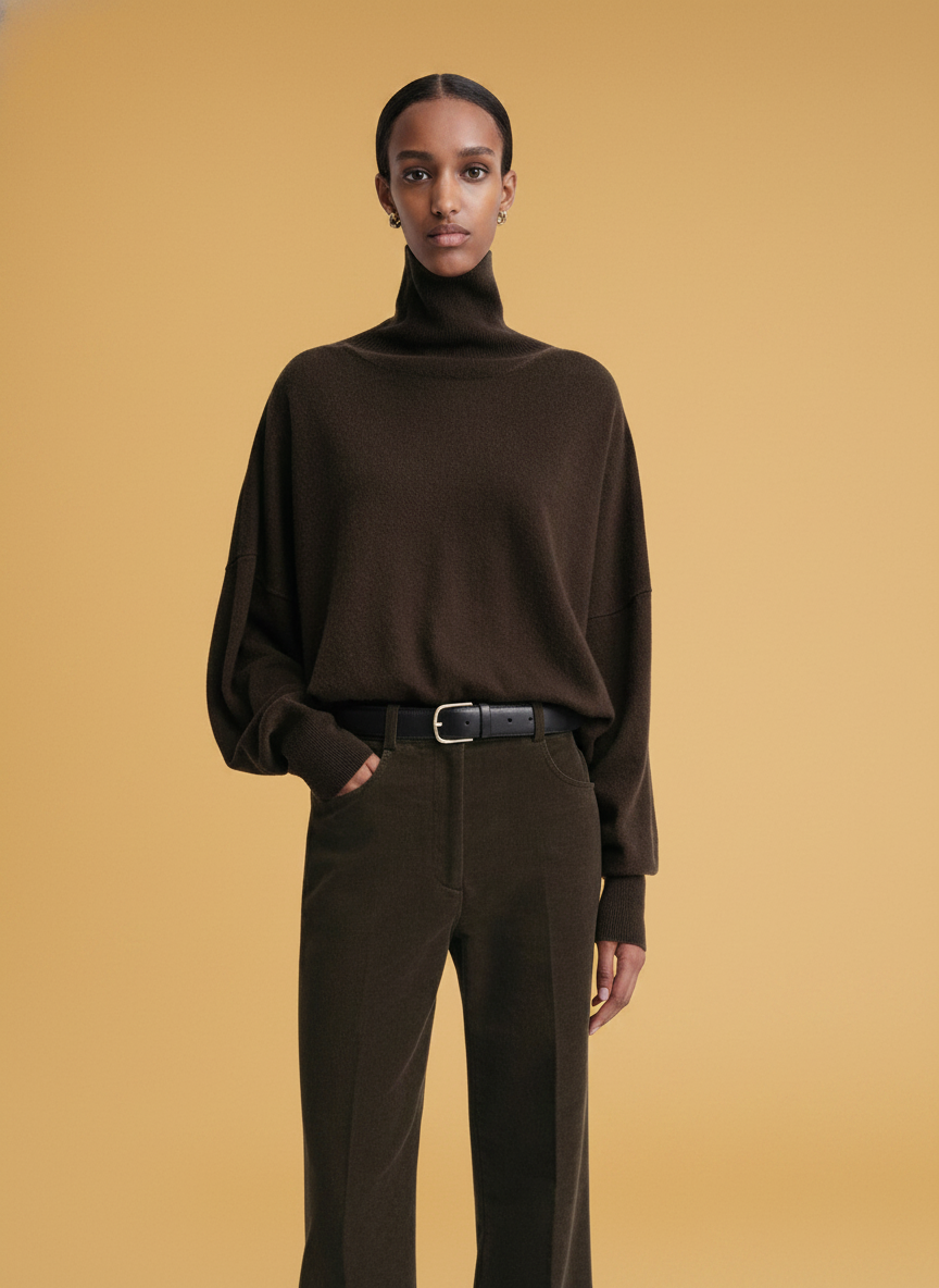 Loose Batwing Sleeve Turtleneck Sweater Top