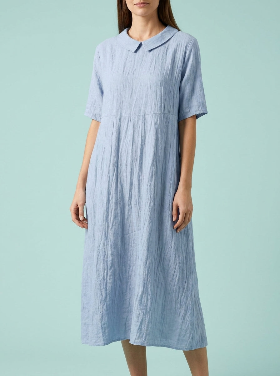 Plus Size Blouse Pocket Short Sleeve Dress