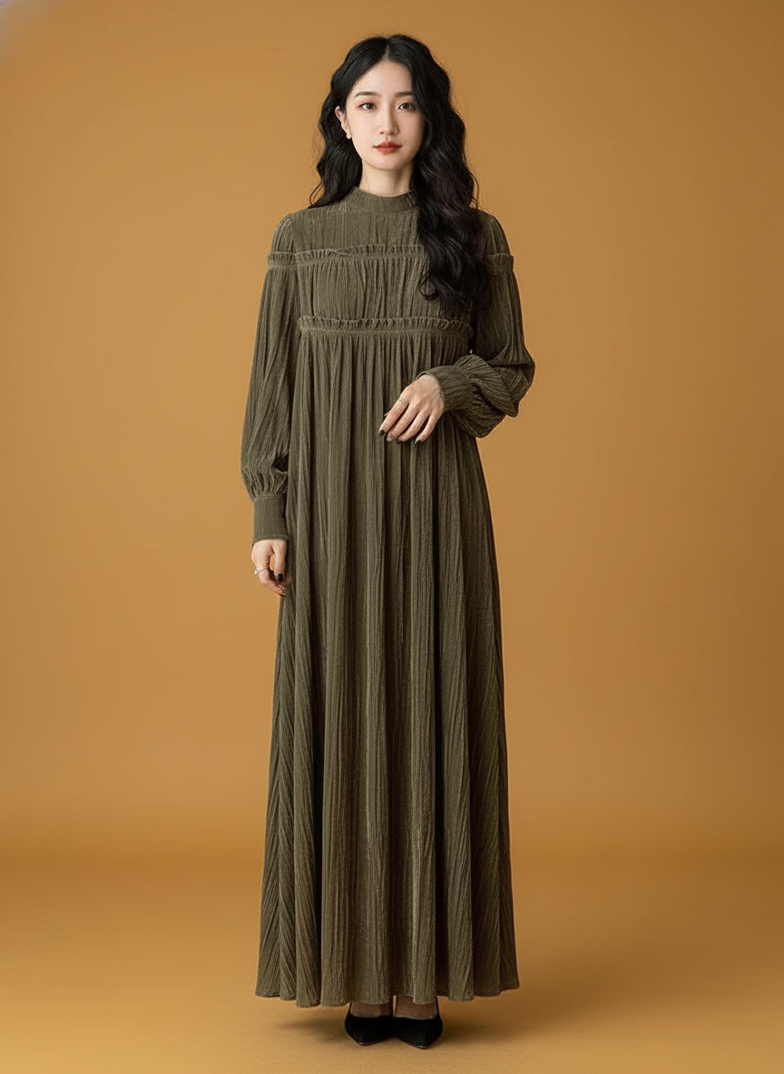 And French Vintage Velvet Dress