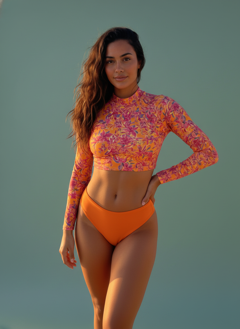 Sunset Dreamer Two Piece Long Sleeve Rashguard