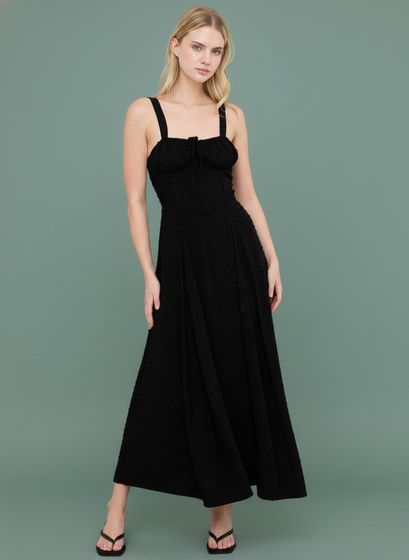 Boned Tie-back Dress