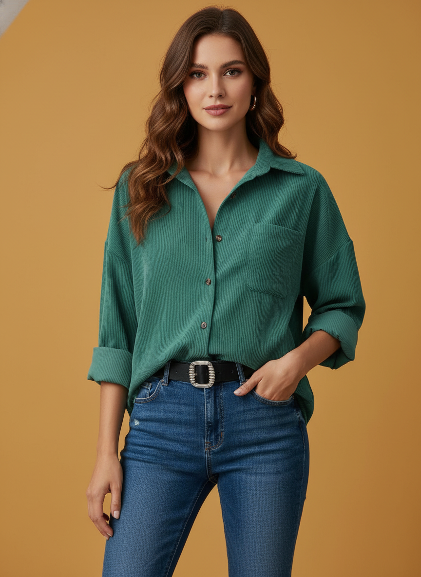 Solid Color Long Sleeve Shirt